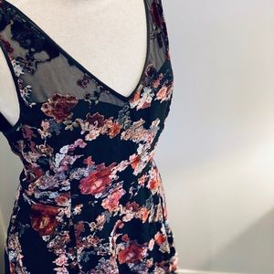 White House Black Market Floral High Low Dress